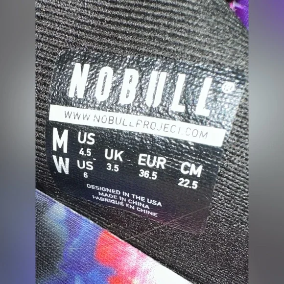 NOBULL Women's Black Space Floral Trainers W6-M4.5 - Picture 14 of 14